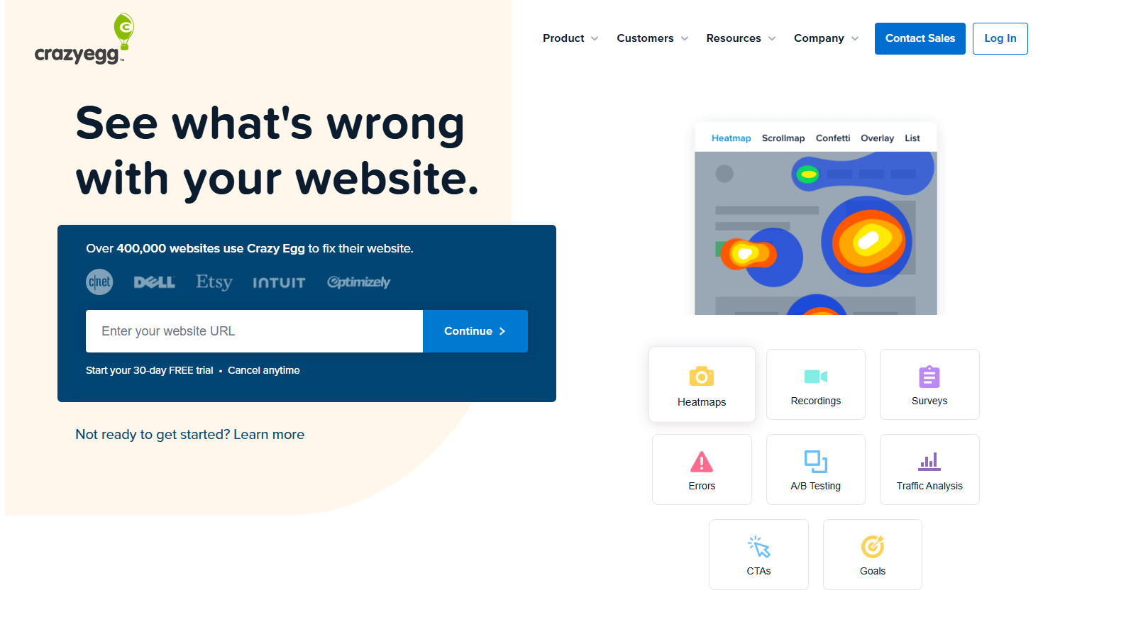 Website conversion tool from Crazy Egg
