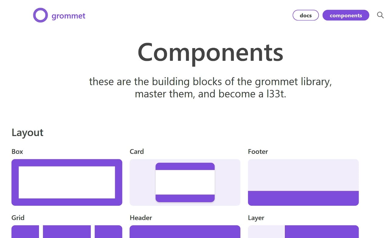 Grommet - React UI Component LIbrary