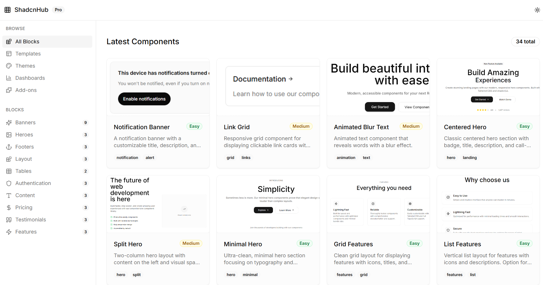 ShadcnHub best shadcn/ui example