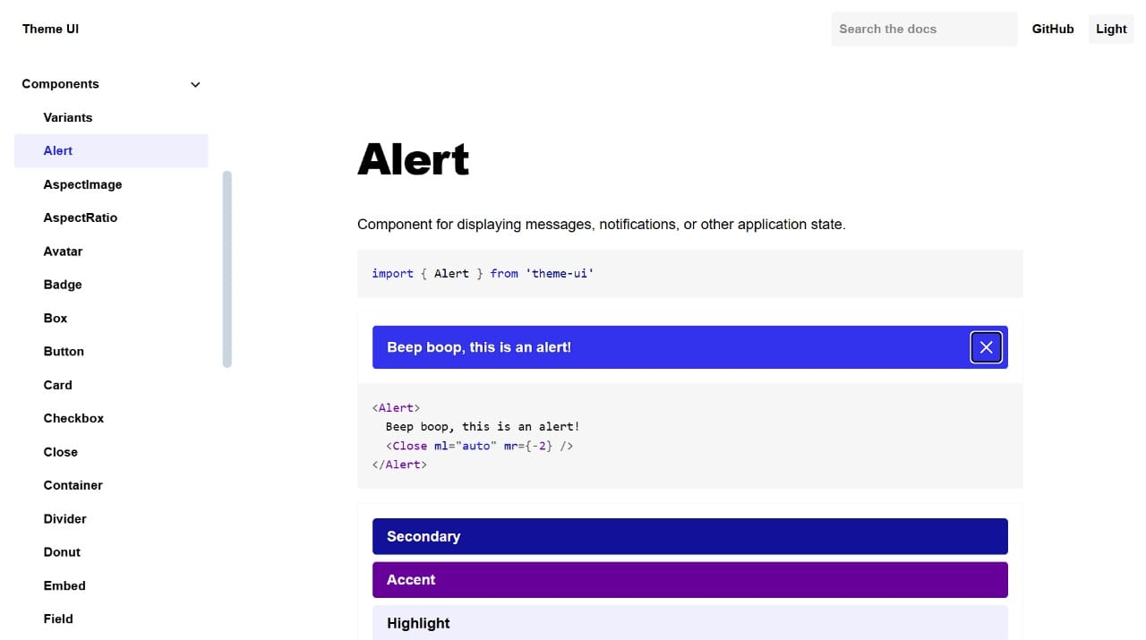 ThemeUI - React component library